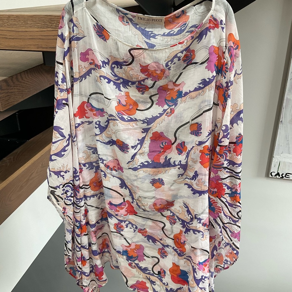 Emilio Pucci Multicolor Kaftan/Swim Coverup